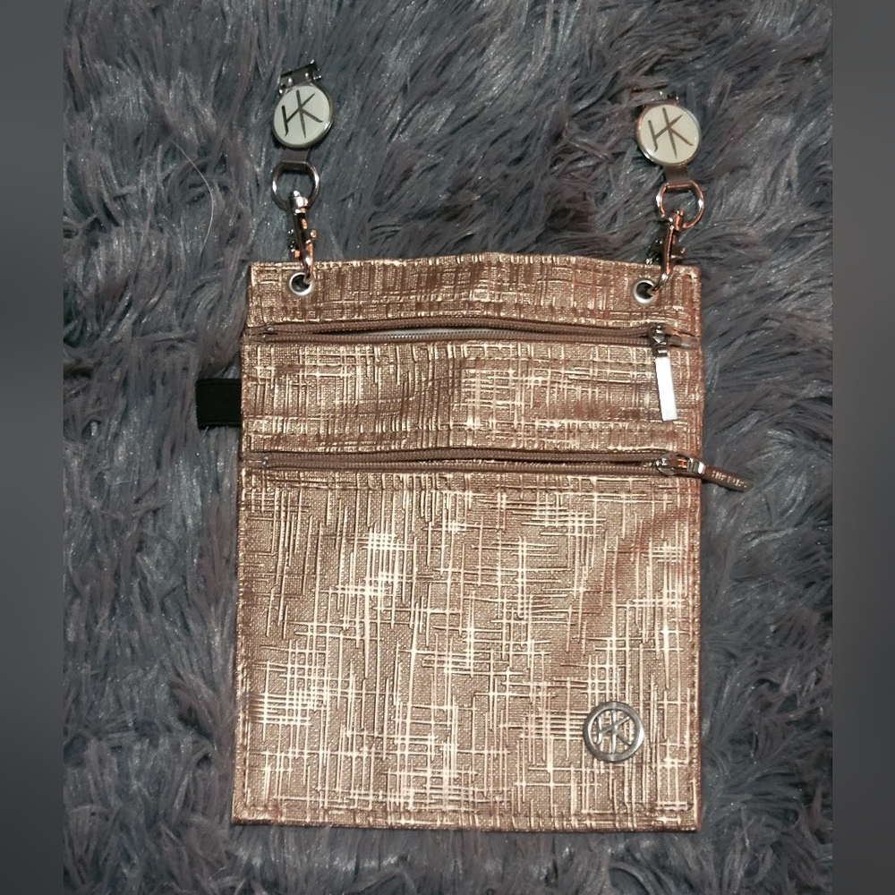 HipKlips Pocket Purse Wallet Belt Accessory Gold tone One Size Like New!